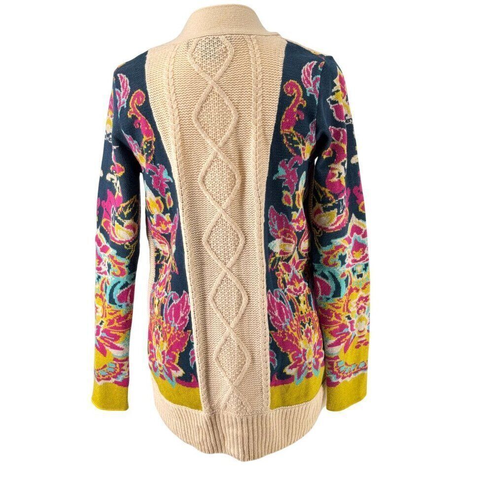 Gorgeous Flying Tomato Bright Colorblock Knit Cardigan Size S EUC Cozy Vibes - Picture 7 of 8